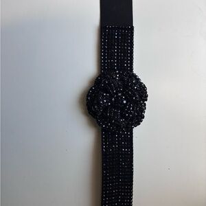 White House Black Market Black Beaded Belt